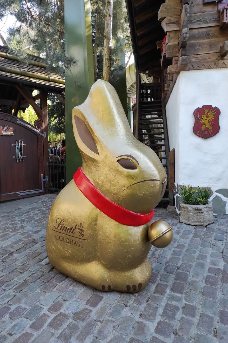 Gros chocolat dans le quartier suisse d'Europa Park