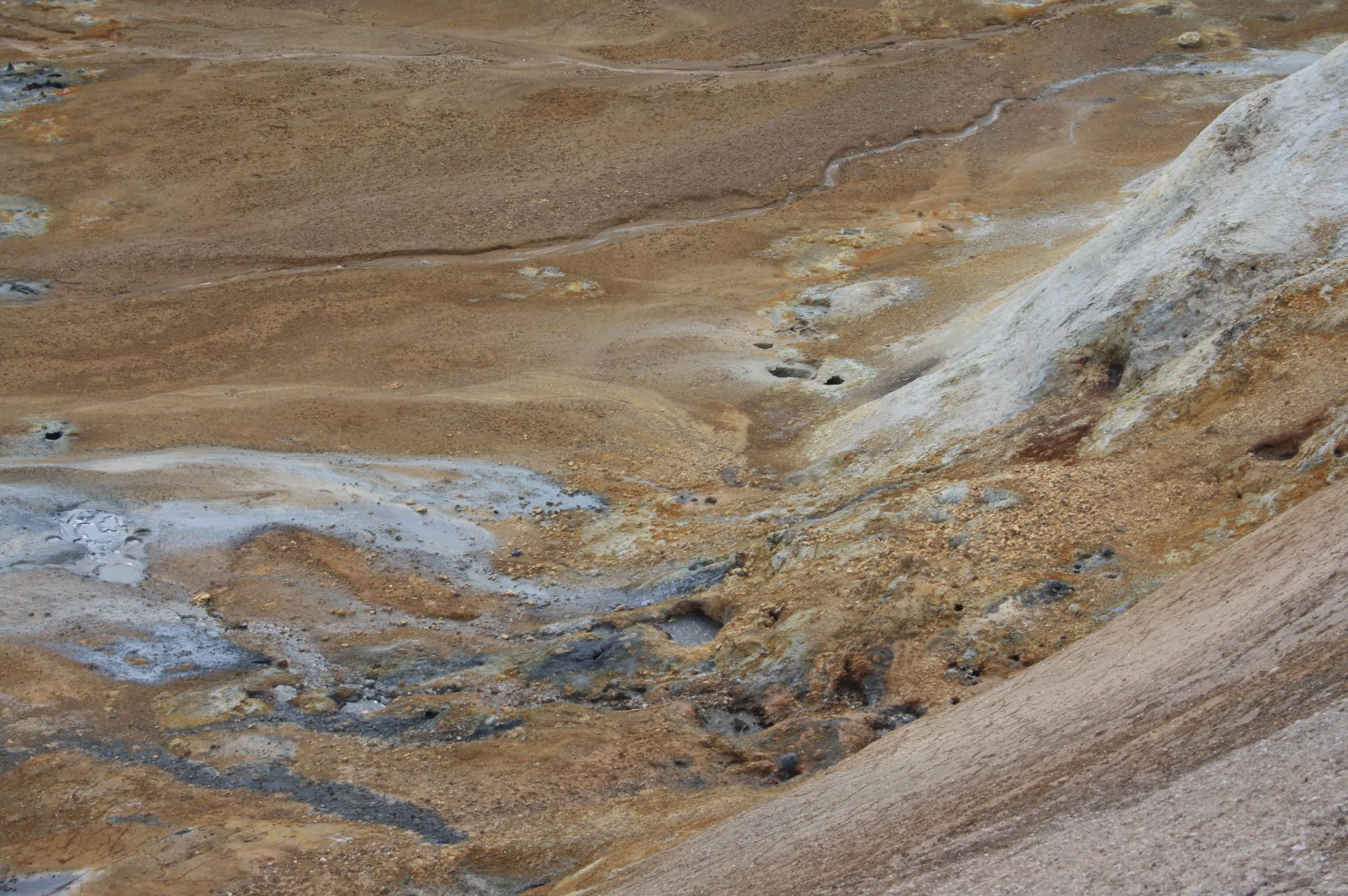 Zone geothermique volcan