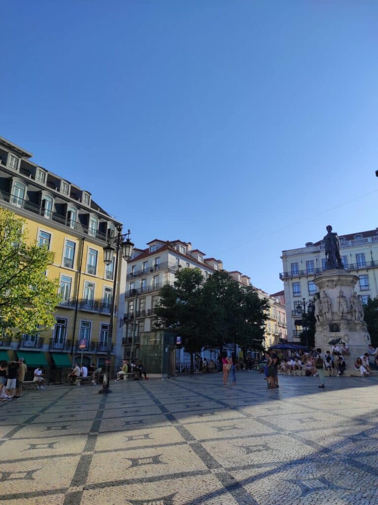 Place Dom Pedro à Lisbonne